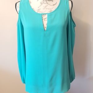 Rose & Olive Turquoise Blouse size M